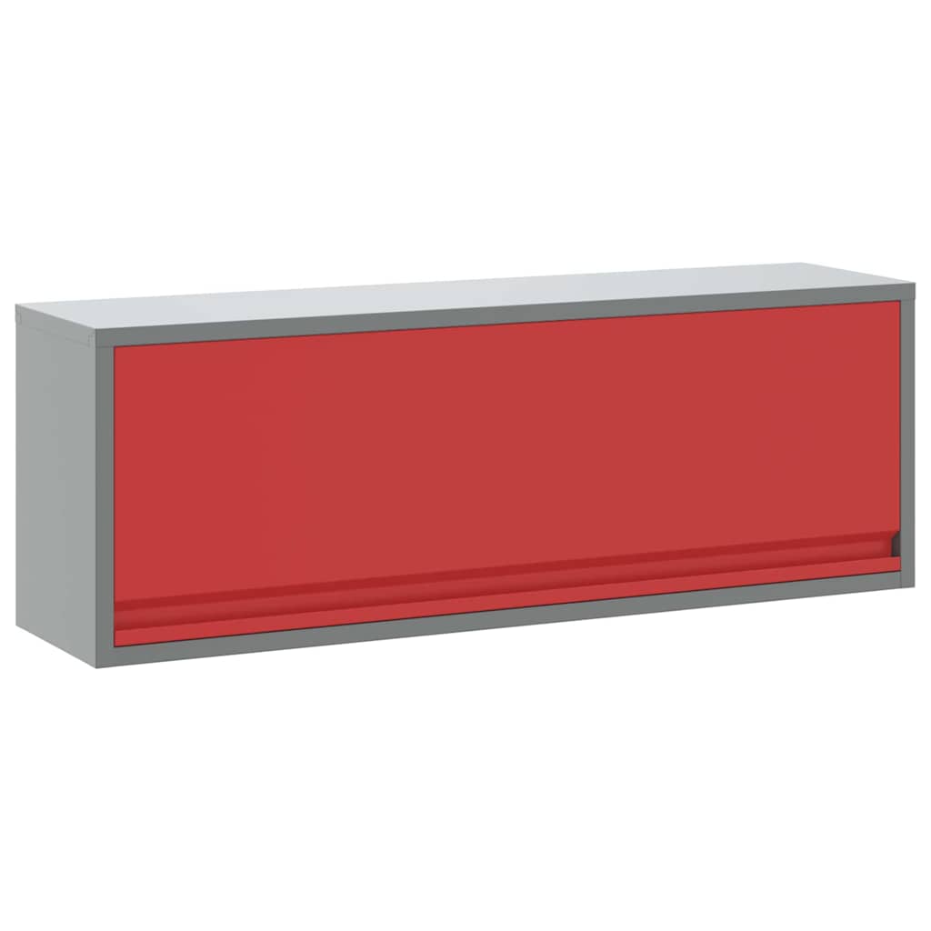 Tool Cabinet with Storage Red and Grey 100 x 25 x 35 cm