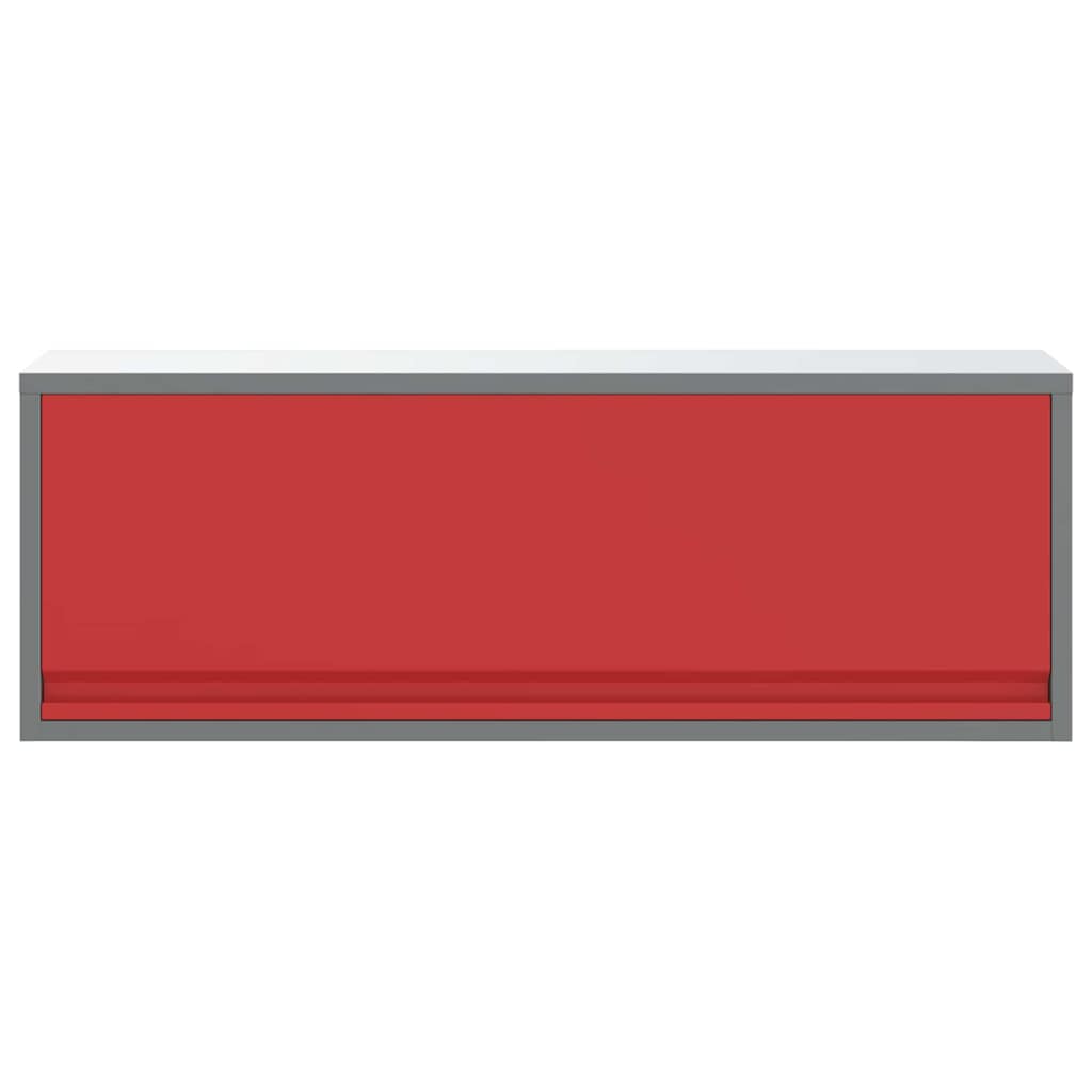 Tool Cabinet with Storage Red and Grey 100 x 25 x 35 cm
