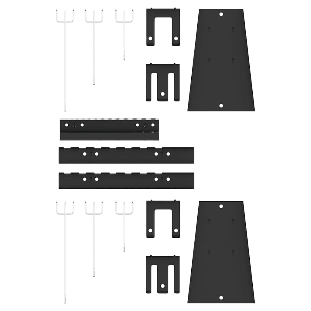 Tool Wall Panel 3 pcs Grey 150 x 1 x 60 cm Steel