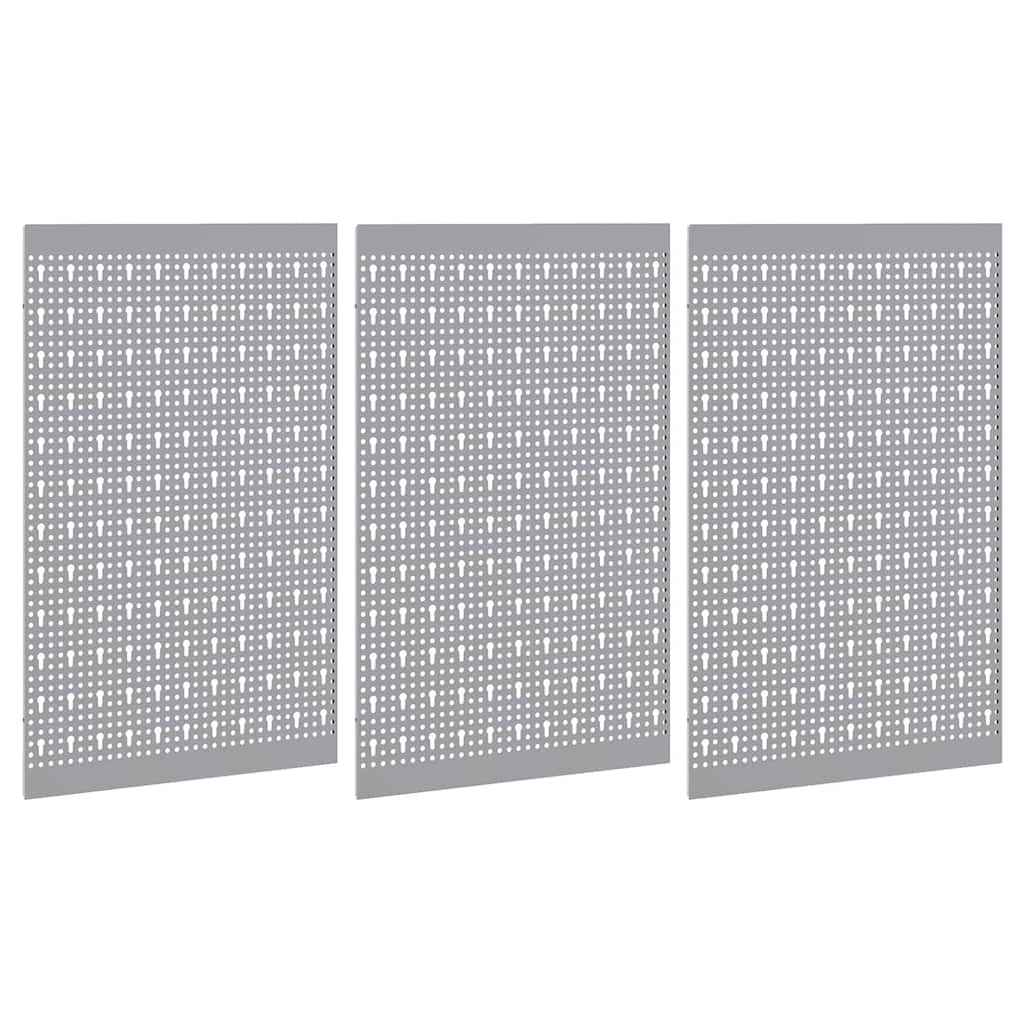 Tool Wall Panel 3 pcs Grey 150 x 1 x 60 cm Steel