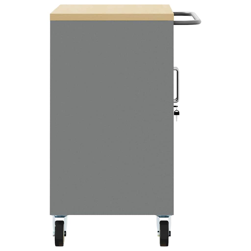 Workshop Bench with Shelf Black and Grey 75 x 45 x 85 cm