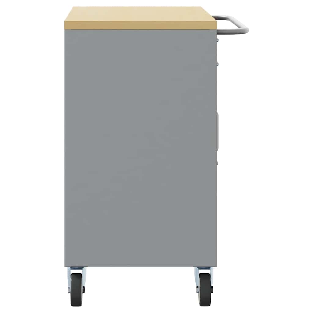 Workshop Bench with Drawer Black and Grey 75 x 45 x 85 cm