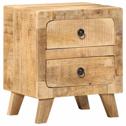 vidaXL Bedside Cabinet 40x32x46 cm Solid Wood Rough Mango