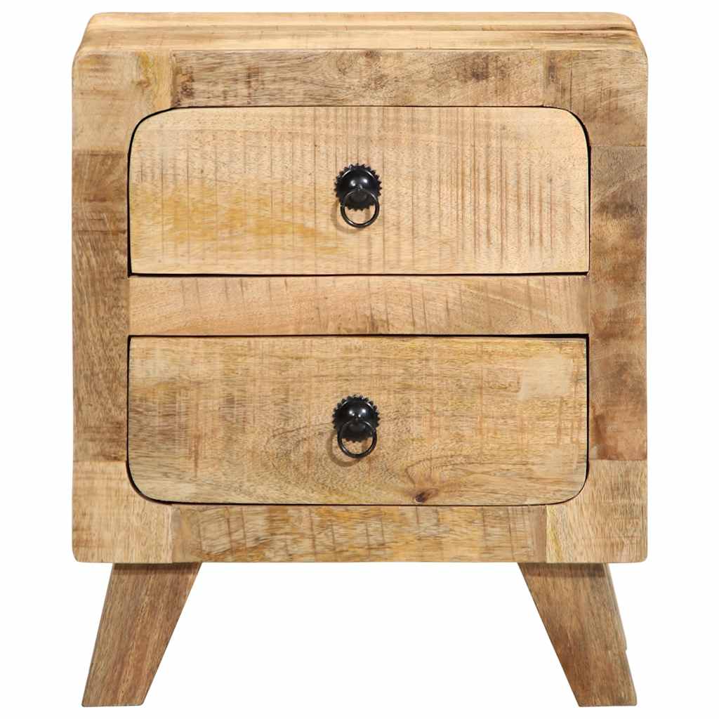 vidaXL Bedside Cabinet 40x32x46 cm Solid Wood Rough Mango