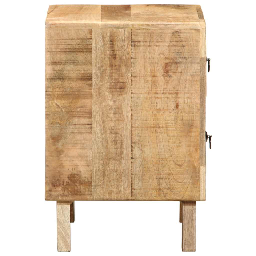 vidaXL Bedside Cabinet 40x32x46 cm Solid Wood Rough Mango