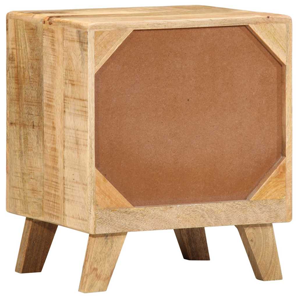 vidaXL Bedside Cabinet 40x32x46 cm Solid Wood Rough Mango