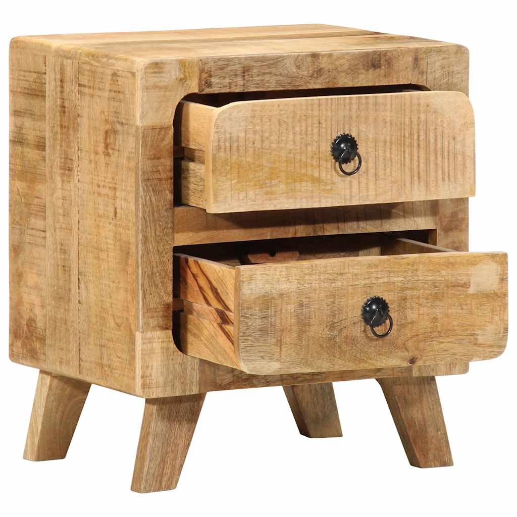 vidaXL Bedside Cabinet 40x32x46 cm Solid Wood Rough Mango