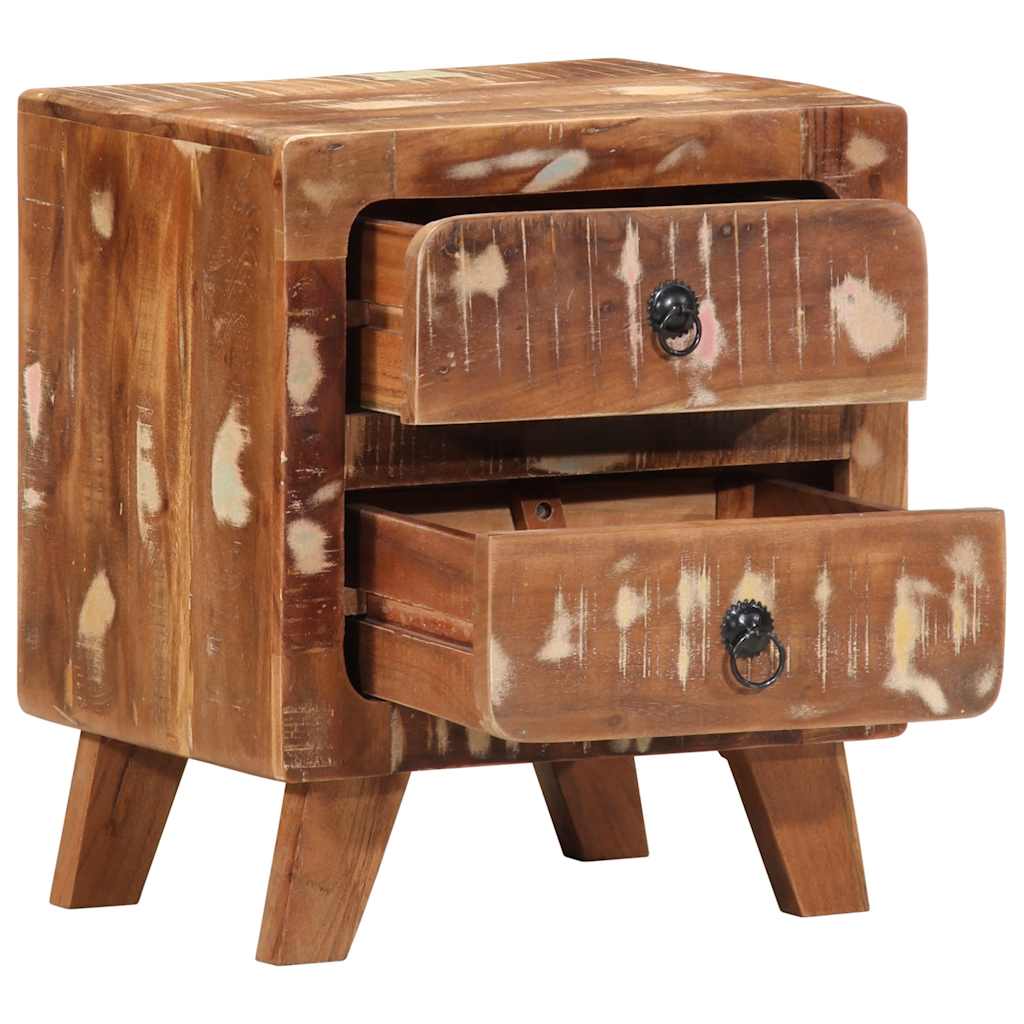 vidaXL Bedside Cabinet 2 pcs 40x32x46 cm Solid Wood Reclaimed