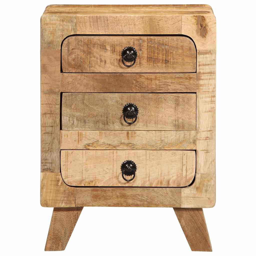 vidaXL Bedside Cabinet 37x32x50 cm Solid Wood Rough Mango