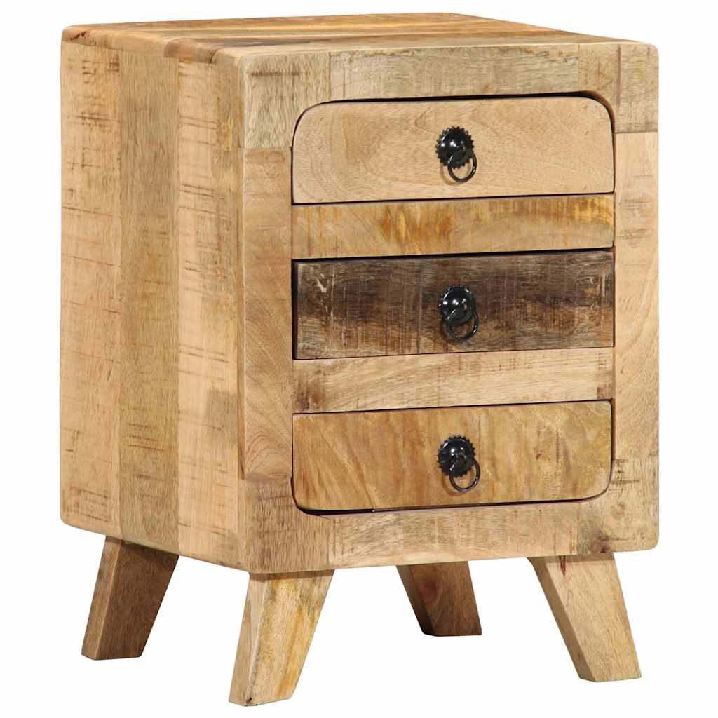 Bedside Cabinet 37x32x50 cm Solid Wood Rough Mango