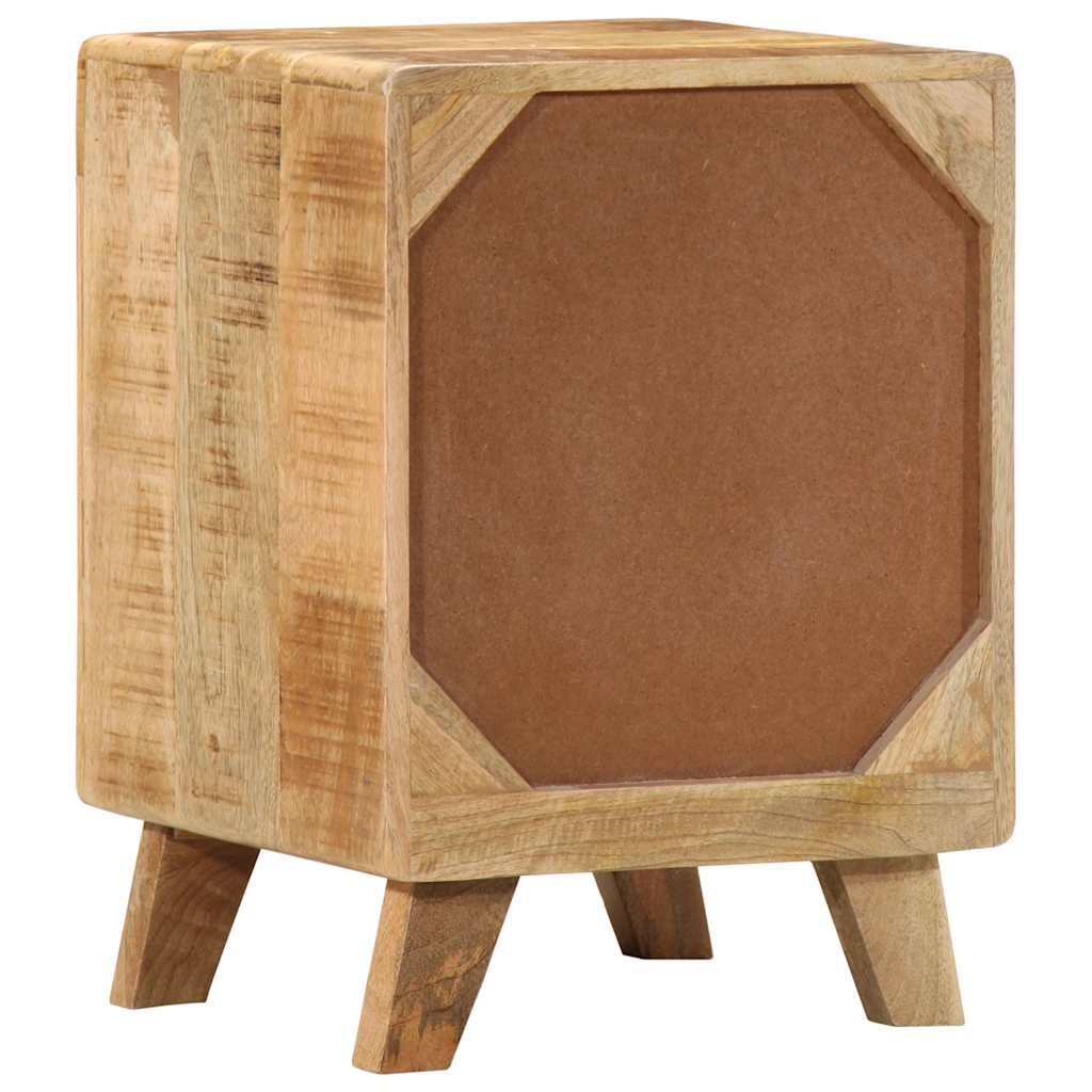 vidaXL Bedside Cabinet 37x32x50 cm Solid Wood Rough Mango