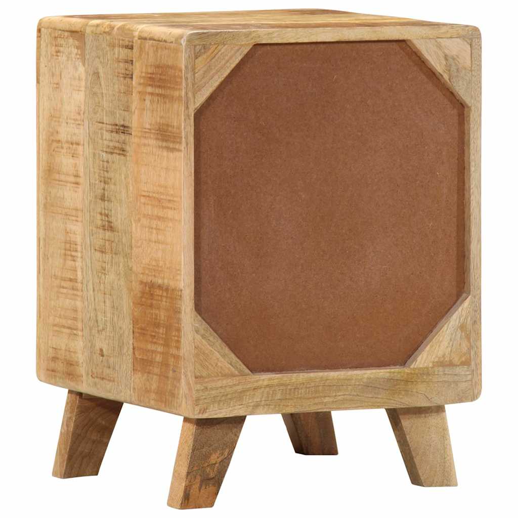 vidaXL Bedside Cabinet 2 pcs 37x32x50 cm Solid Wood Rough Mango