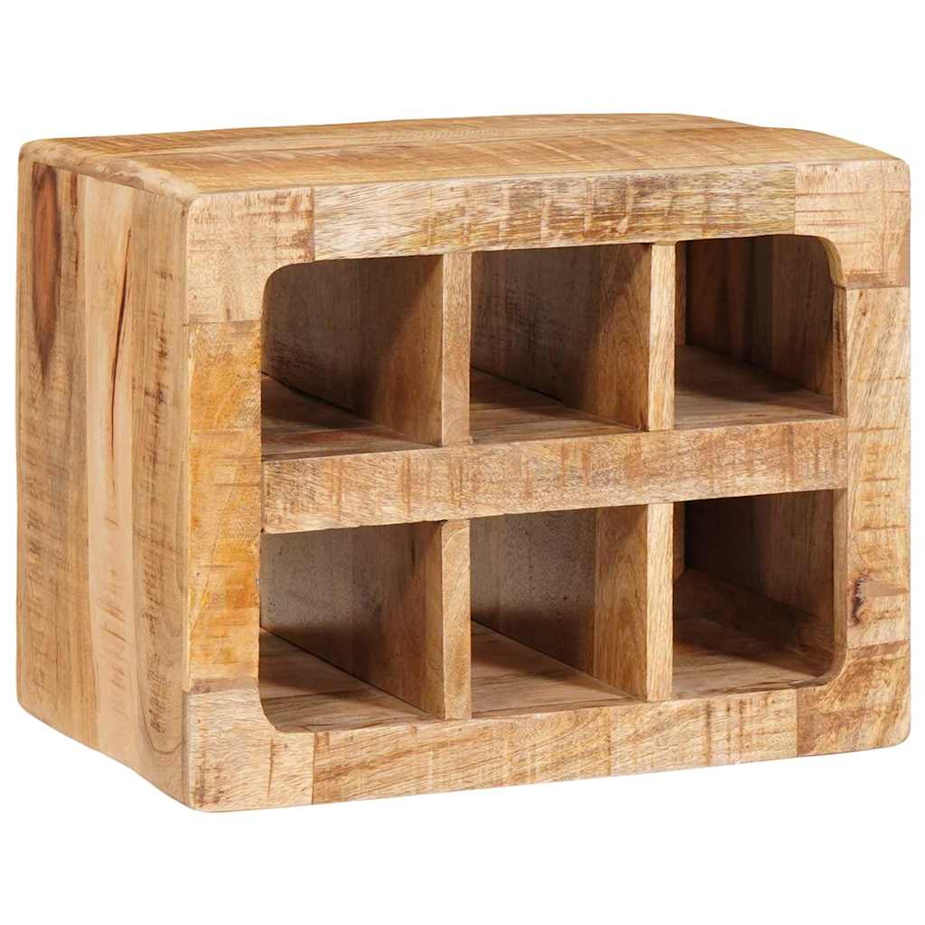 Wine Rack with Storage Brown 44 x 30 x 35 cm Solid Mango Wood
