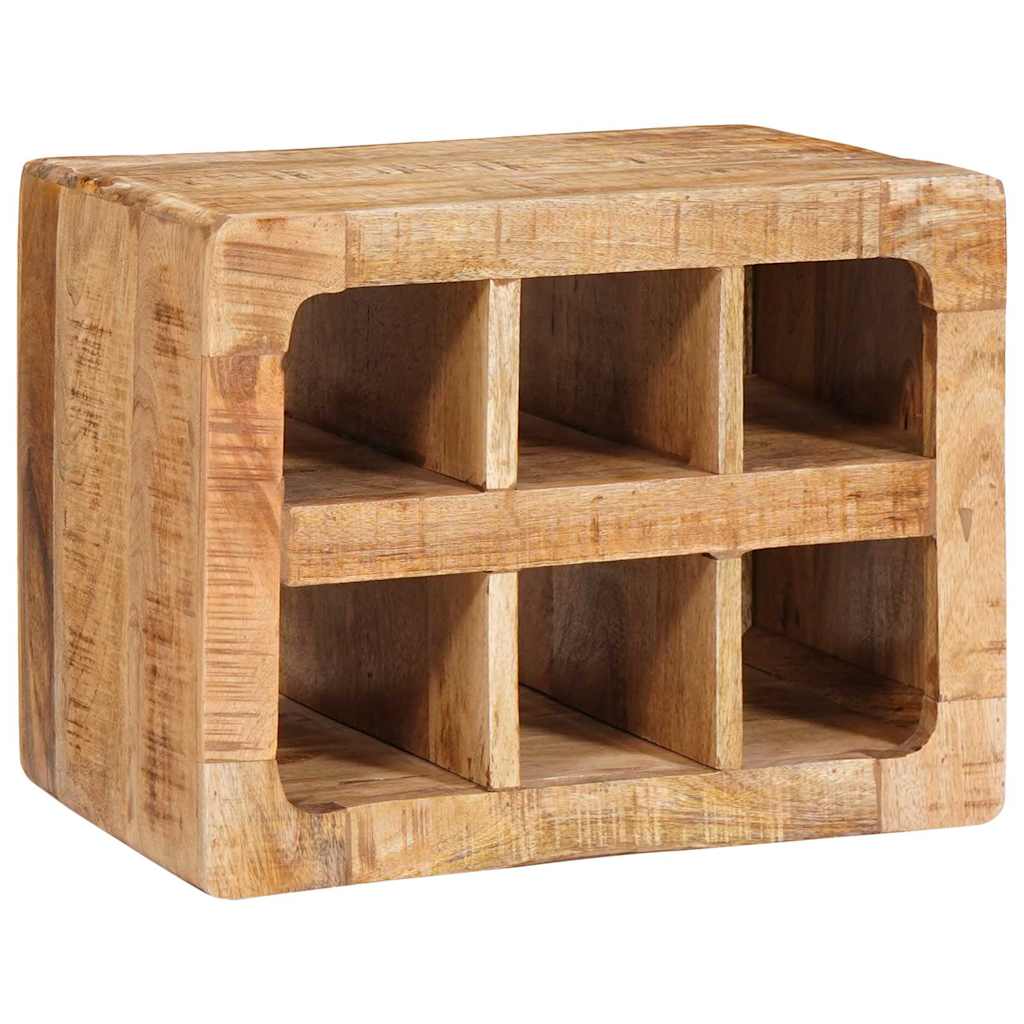 Wine Rack with Storage Brown 44 x 30 x 35 cm Solid Mango Wood