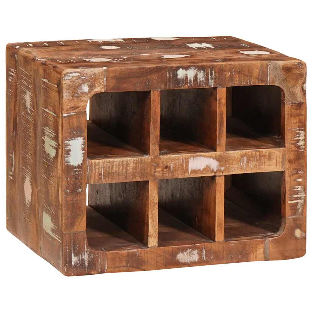 Wine Rack with Storage Brown 44 x 30 x 35 cm Solid Reclaim Wood