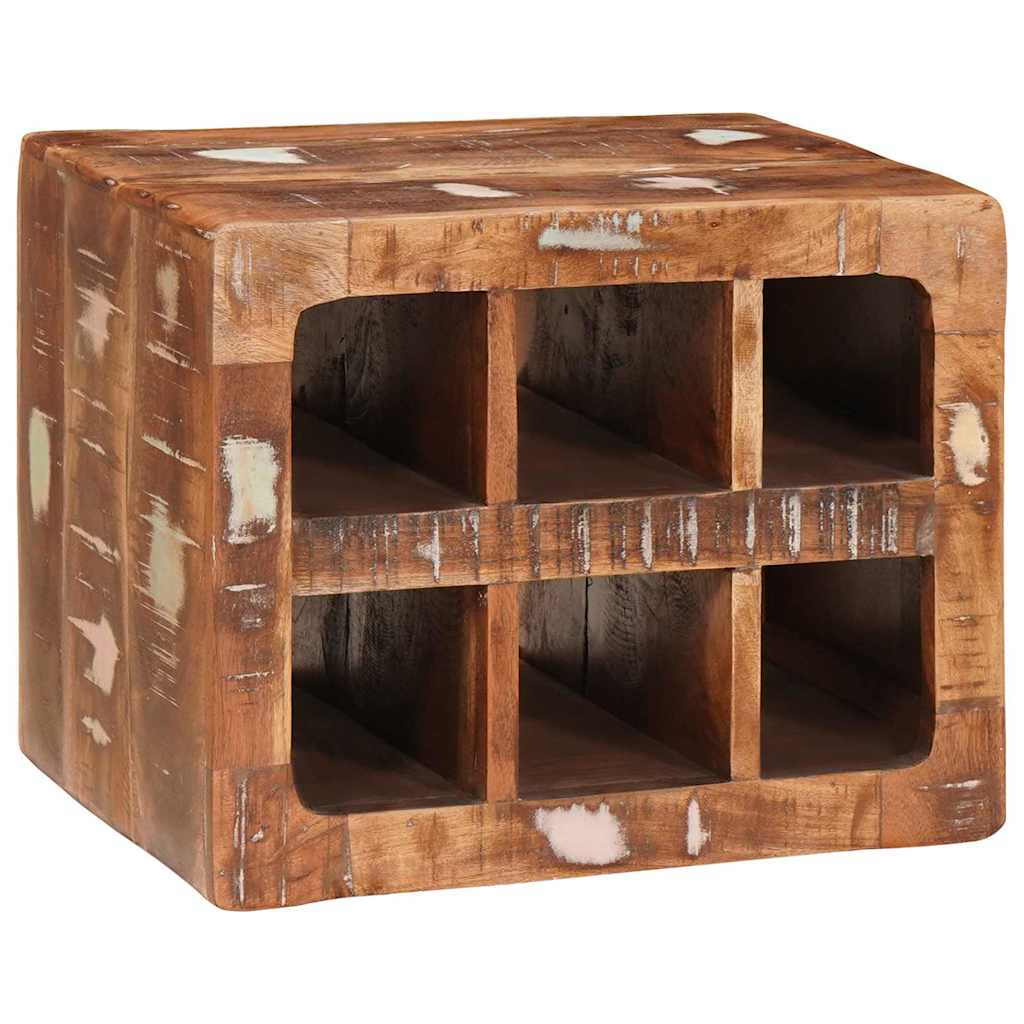 Wine Rack with Storage Brown 44 x 30 x 35 cm Solid Reclaim Wood