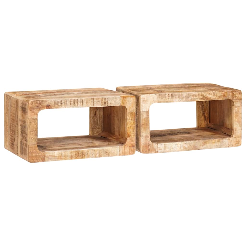 Bedside Table 2 pcs Brown 45 x 30 x 24 cm Solid Mango Wood