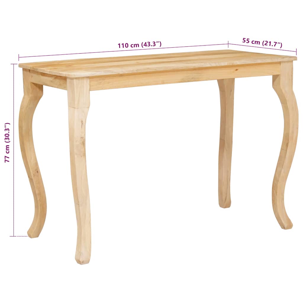Coffee Table Brown 110 x 55 x 77 cm Solid Mango Wood