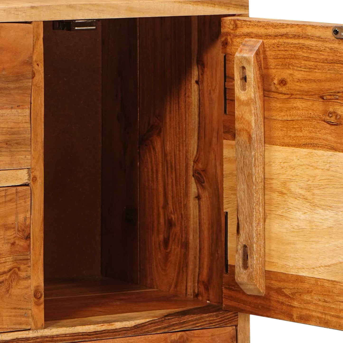 Chest of Drawer Natural 55 x 30 x 90 cm Solid Acacia Wood