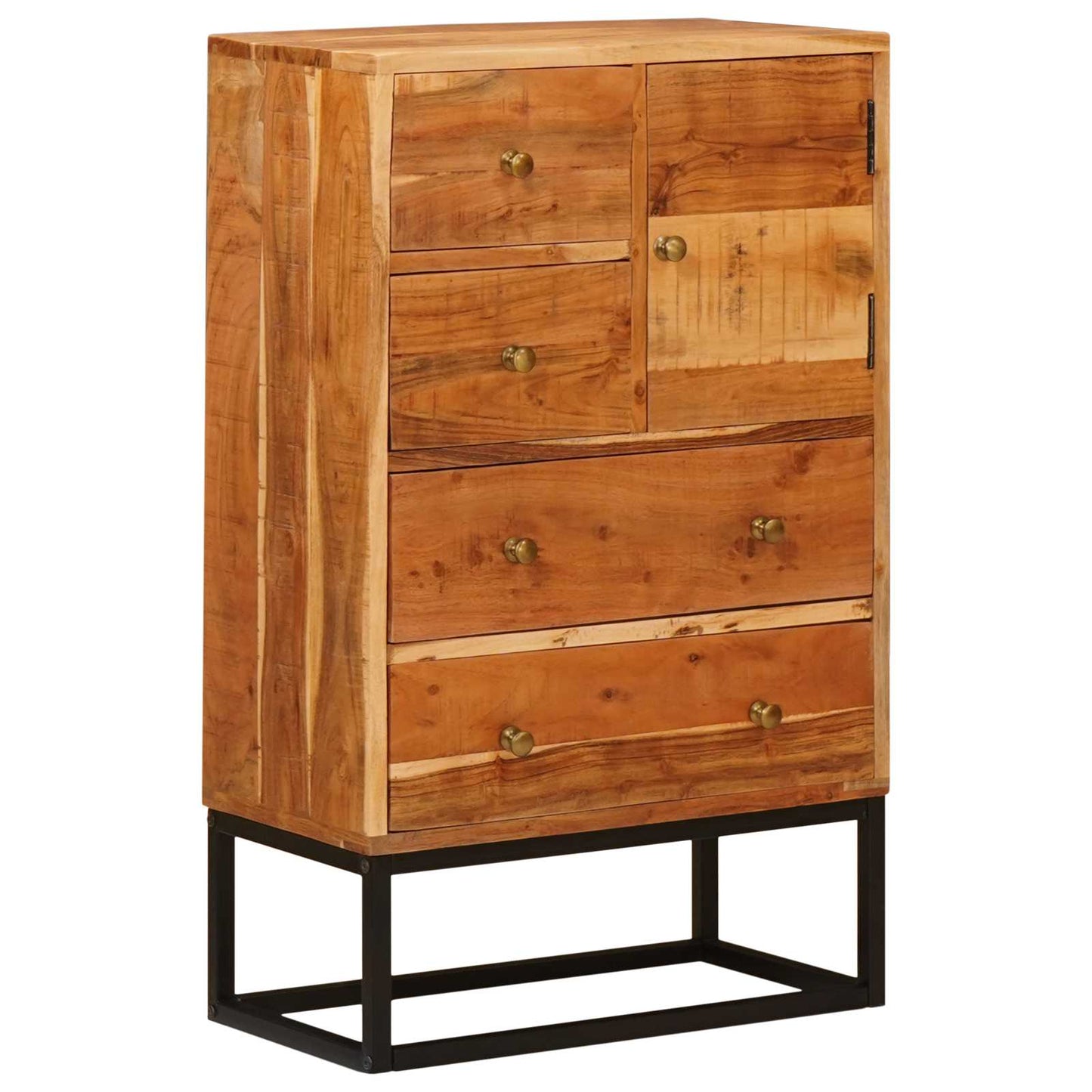 Chest of Drawer Natural 55 x 30 x 90 cm Solid Acacia Wood