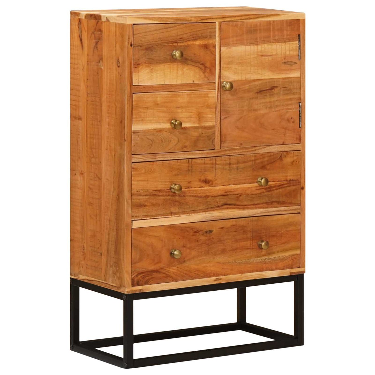 Chest of Drawer Natural 55 x 30 x 90 cm Solid Acacia Wood