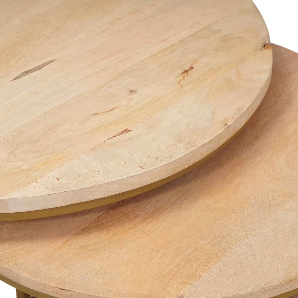 Nesting Coffee Tables 3 pcs Brown 60 x 60 x 45 cm