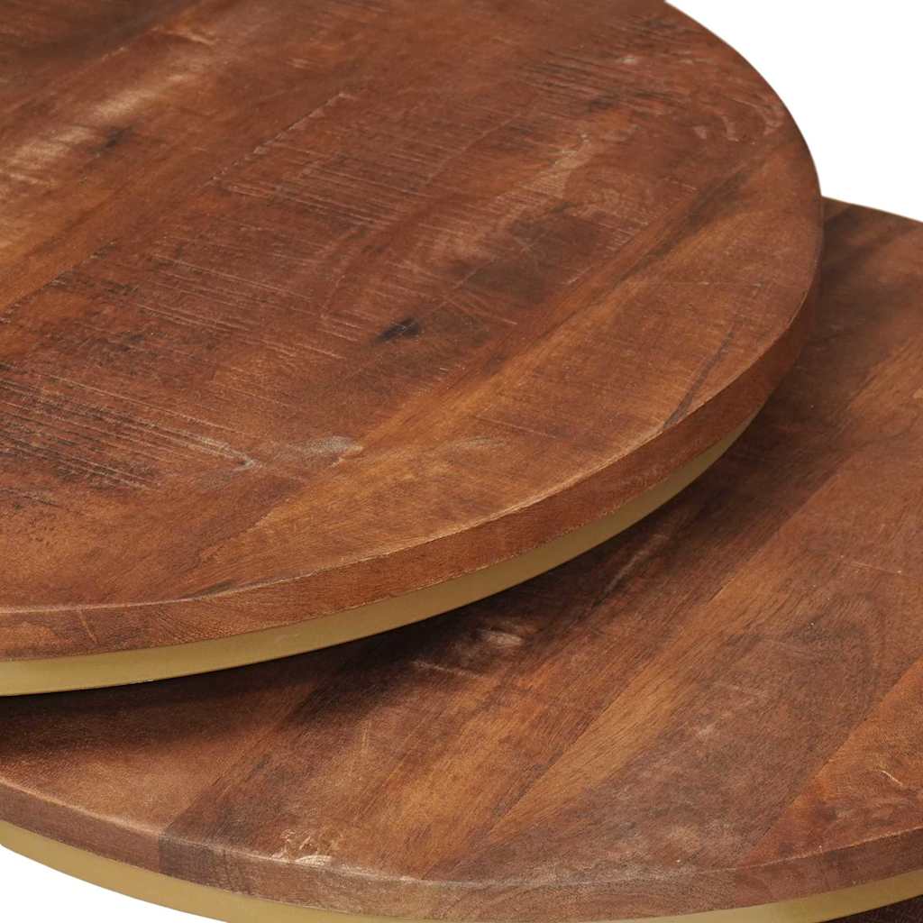 Nesting Coffee Tables 3 pcs Honey Brown 60 x 60 x 45 cm