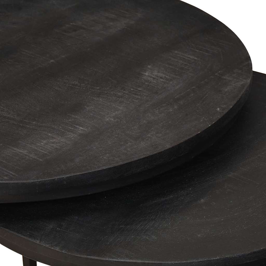 Nesting Coffee Tables 3 pcs Black 54 x 54 x 40 cm