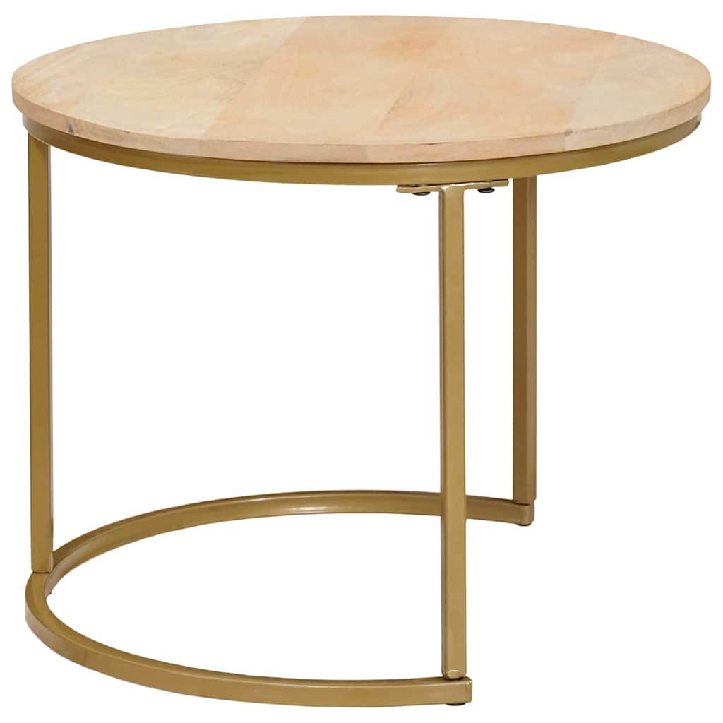 Nesting Coffee Tables 3 pcs Brown 54 x 54 x 40 cm
