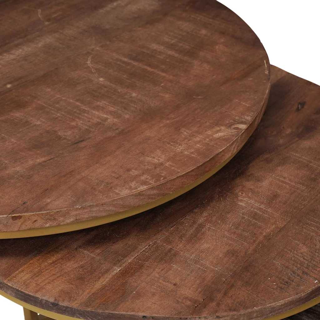 Nesting Coffee Tables 3 pcs Dark Brown 54 x 54 x 40 cm