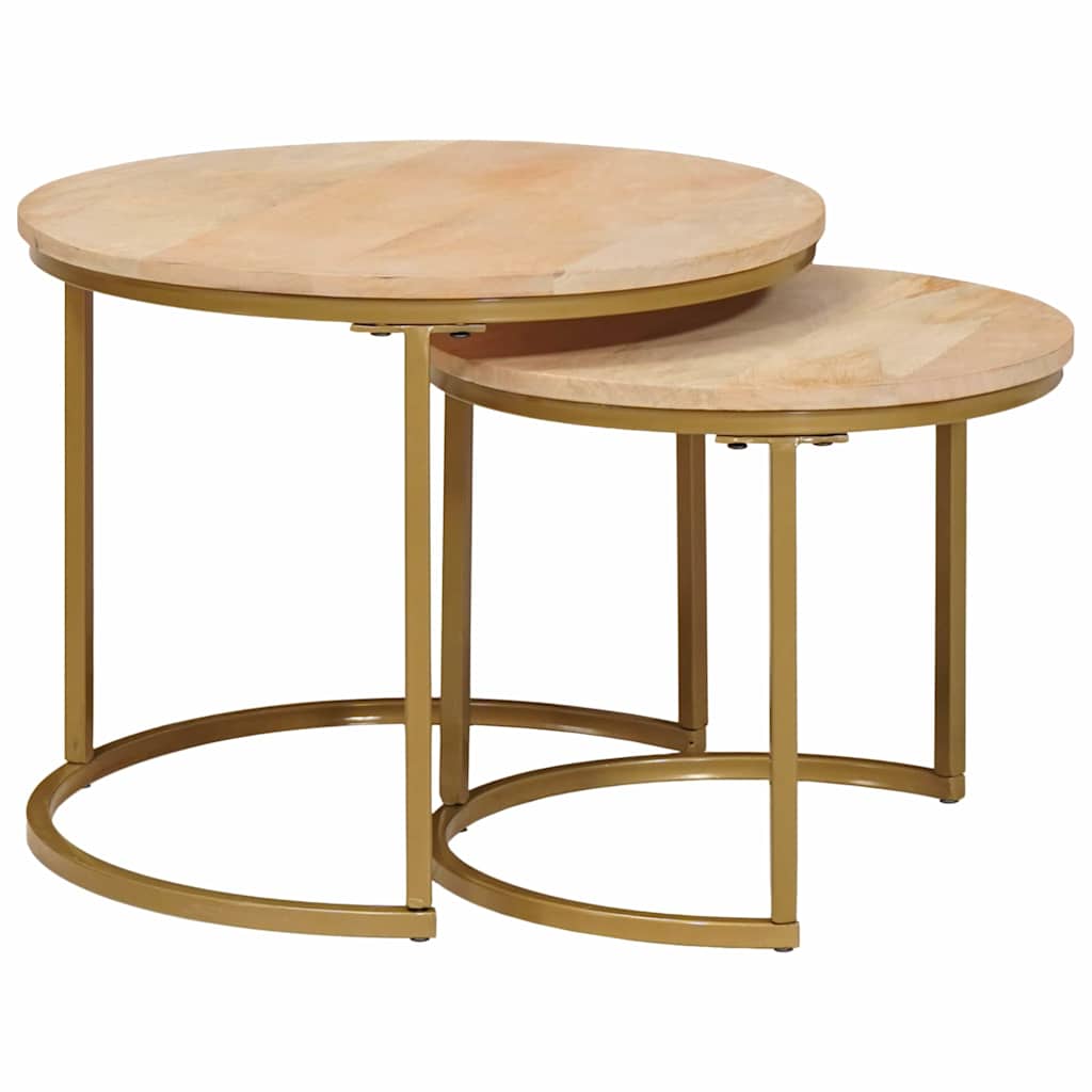 Nesting Coffee Tables 2 pcs Brown 50 x 50 x 40 cm