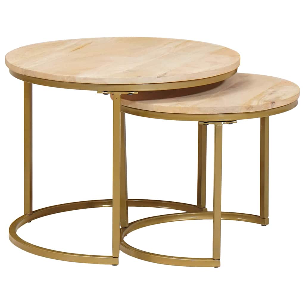 Nesting Coffee Tables 2 pcs Brown 50 x 50 x 40 cm