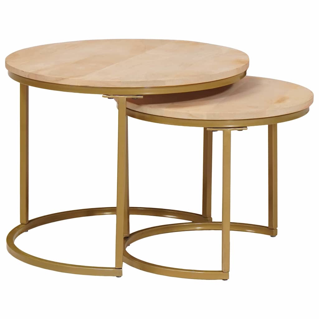 Nesting Coffee Tables 2 pcs Brown 50 x 50 x 40 cm