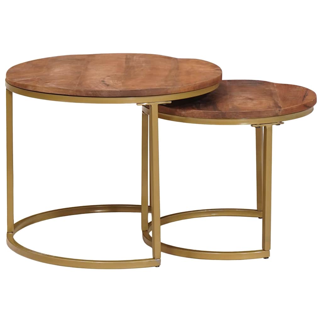 Nesting Coffee Tables 2 pcs Honey Brown 50 x 50 x 40 cm