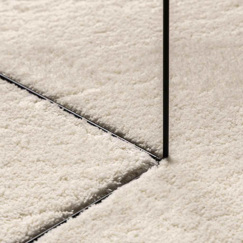 Area Rugs Oval HUARTE Beige 160 x 230 cm 100% Polyester