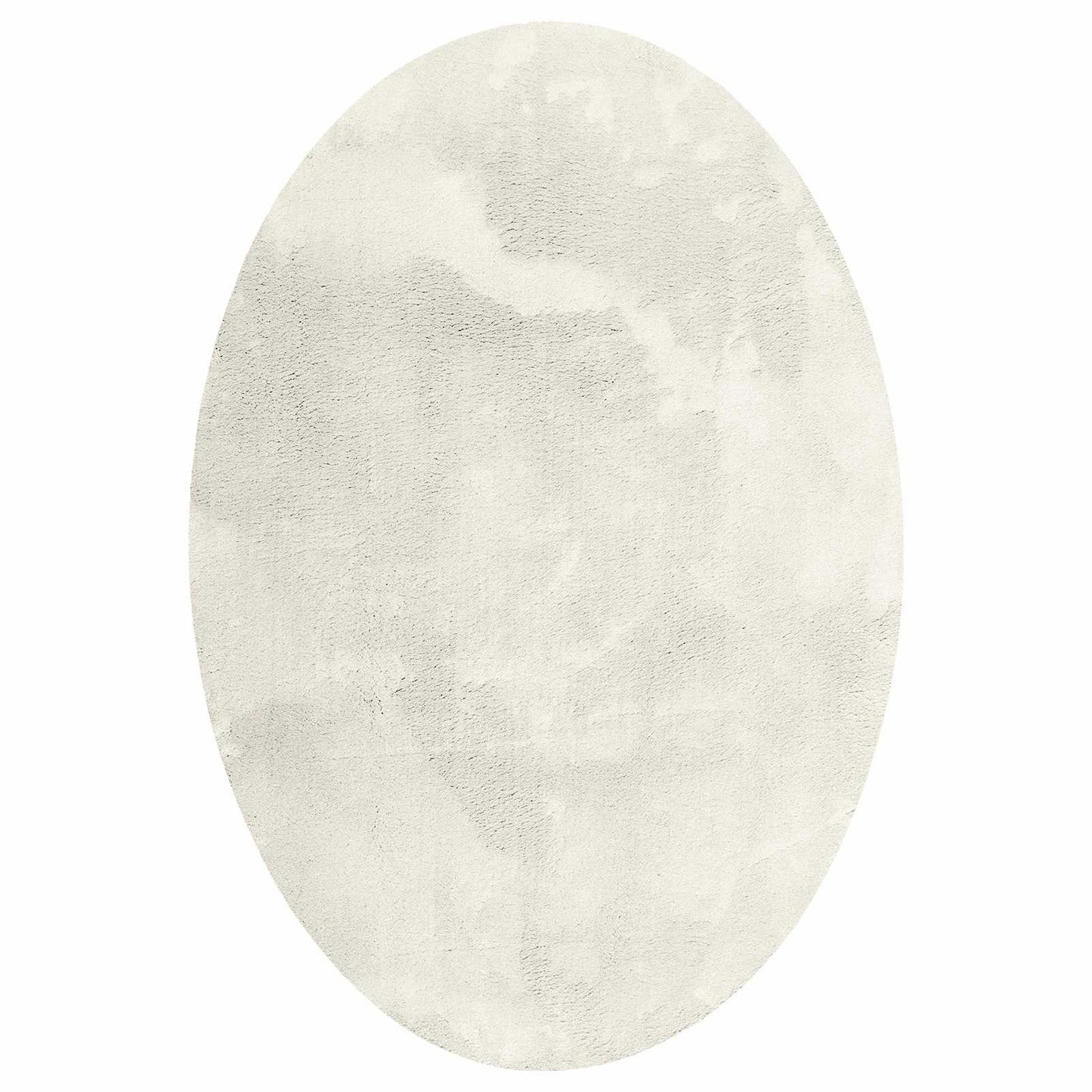 Area Rugs Oval HUARTE Cream 140 x 200 cm 100% Polyester