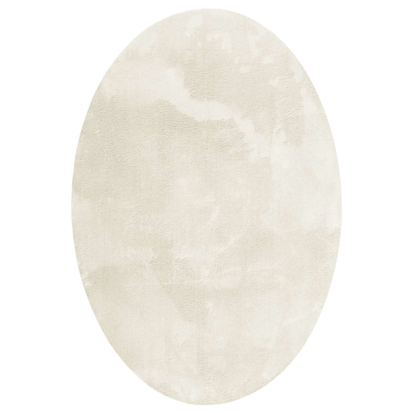 Area Rugs Oval HUARTE Cream 160 x 230 cm 100% Polyester