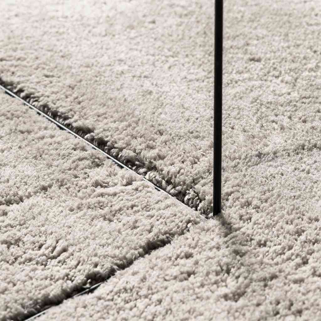 Area Rugs Oval HUARTE Sand 100 x 200 cm 100% Polyester