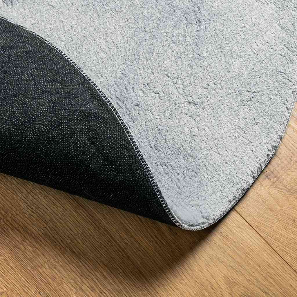 Area Rugs Oval HUARTE Grey 100 x 200 cm 100% Polyester