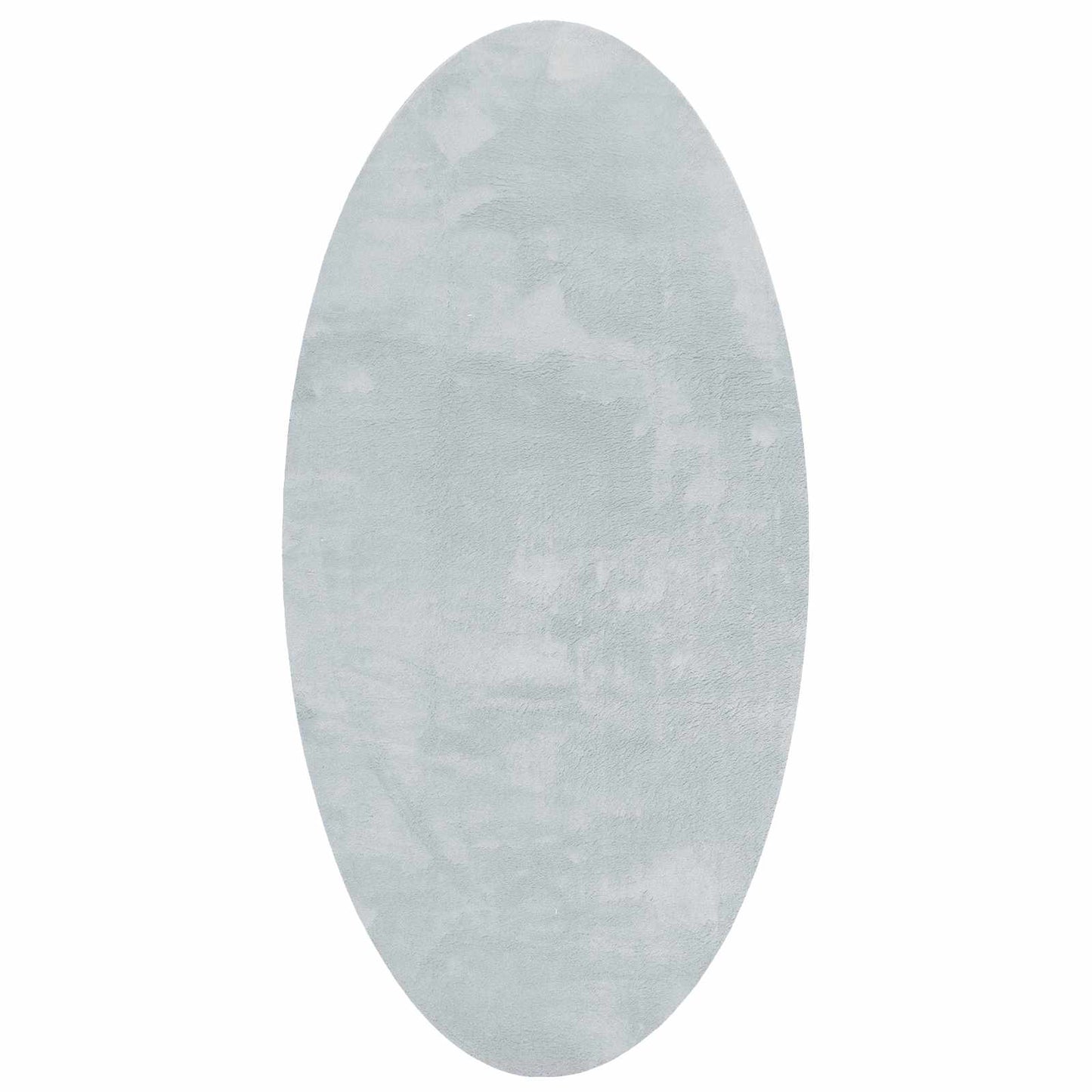 Area Rugs Oval HUARTE Grey 100 x 200 cm 100% Polyester