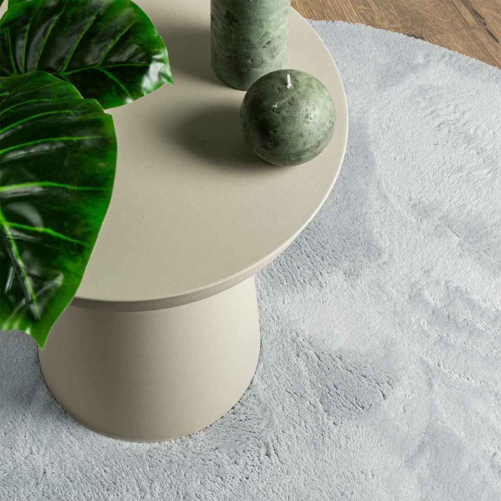 Area Rugs Oval HUARTE Grey 160 x 230 cm 100% Polyester
