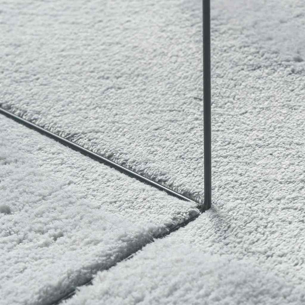 Area Rugs Oval HUARTE Grey 160 x 230 cm 100% Polyester