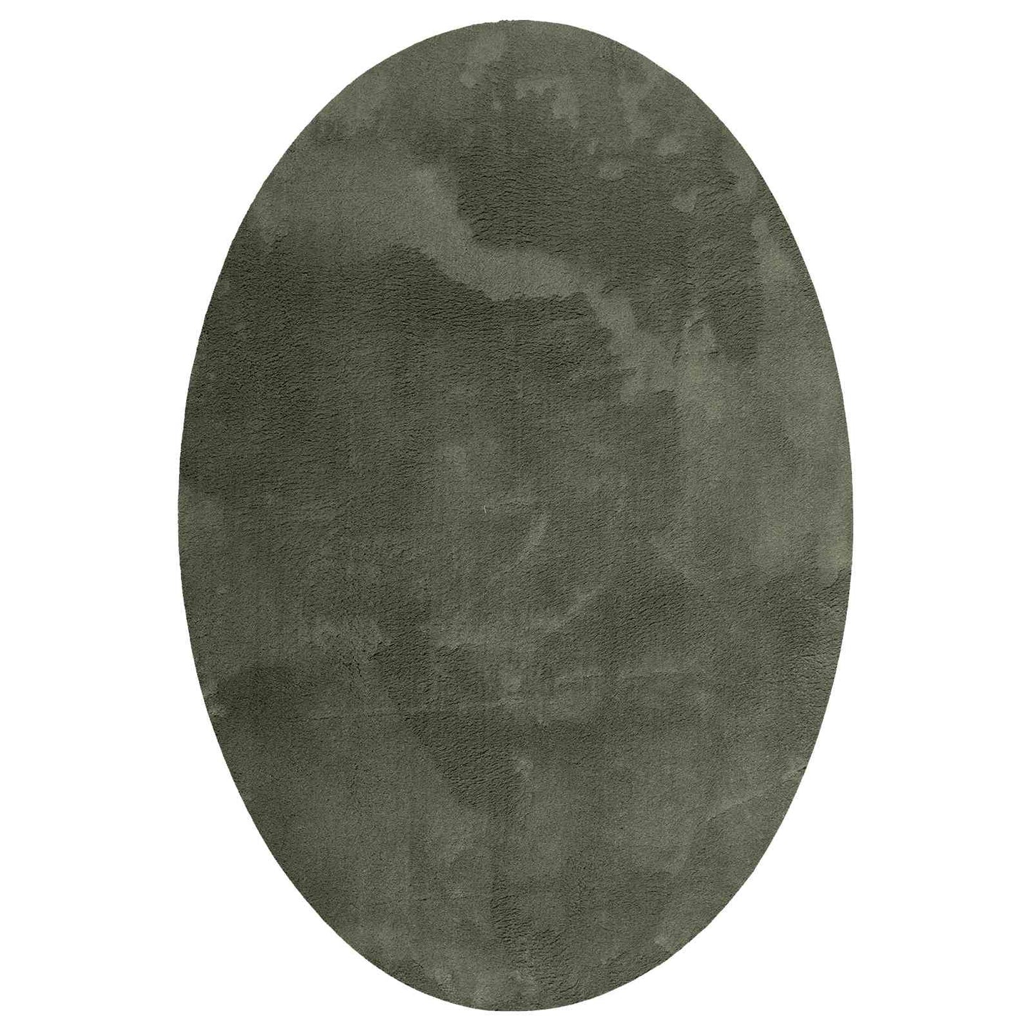 Area Rugs Oval HUARTE Forest Green 170 x 120 cm 100% Polyester