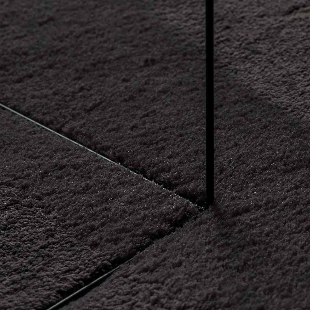 Area Rugs Oval HUARTE Black 120 x 170 cm 100% Polyester