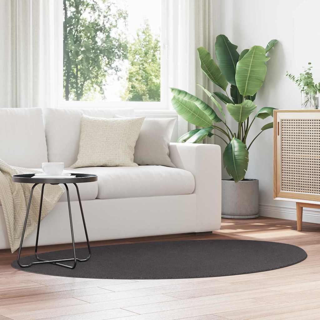 Area Rugs HUARTE Anthracite 120 x 170 cm Polyester