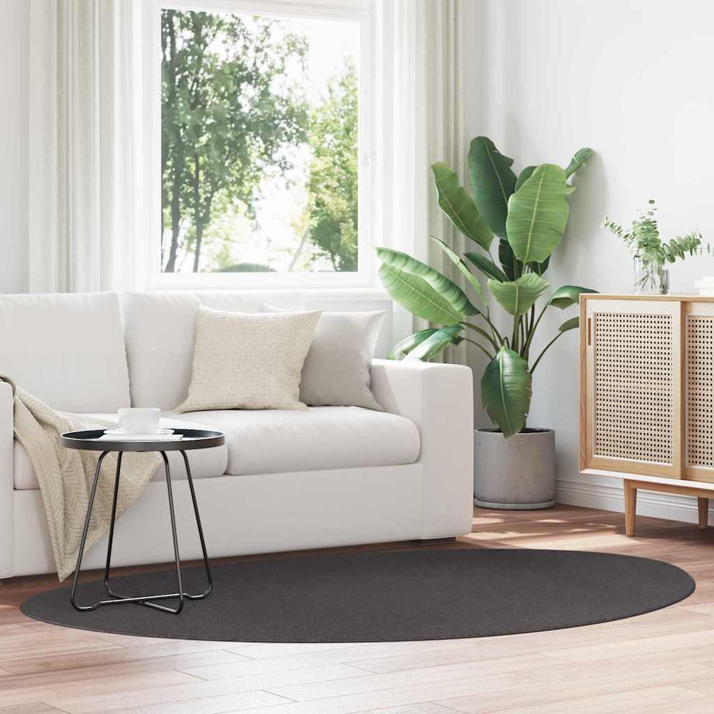Area Rugs HUARTE Anthracite 140 x 200 cm Polyester