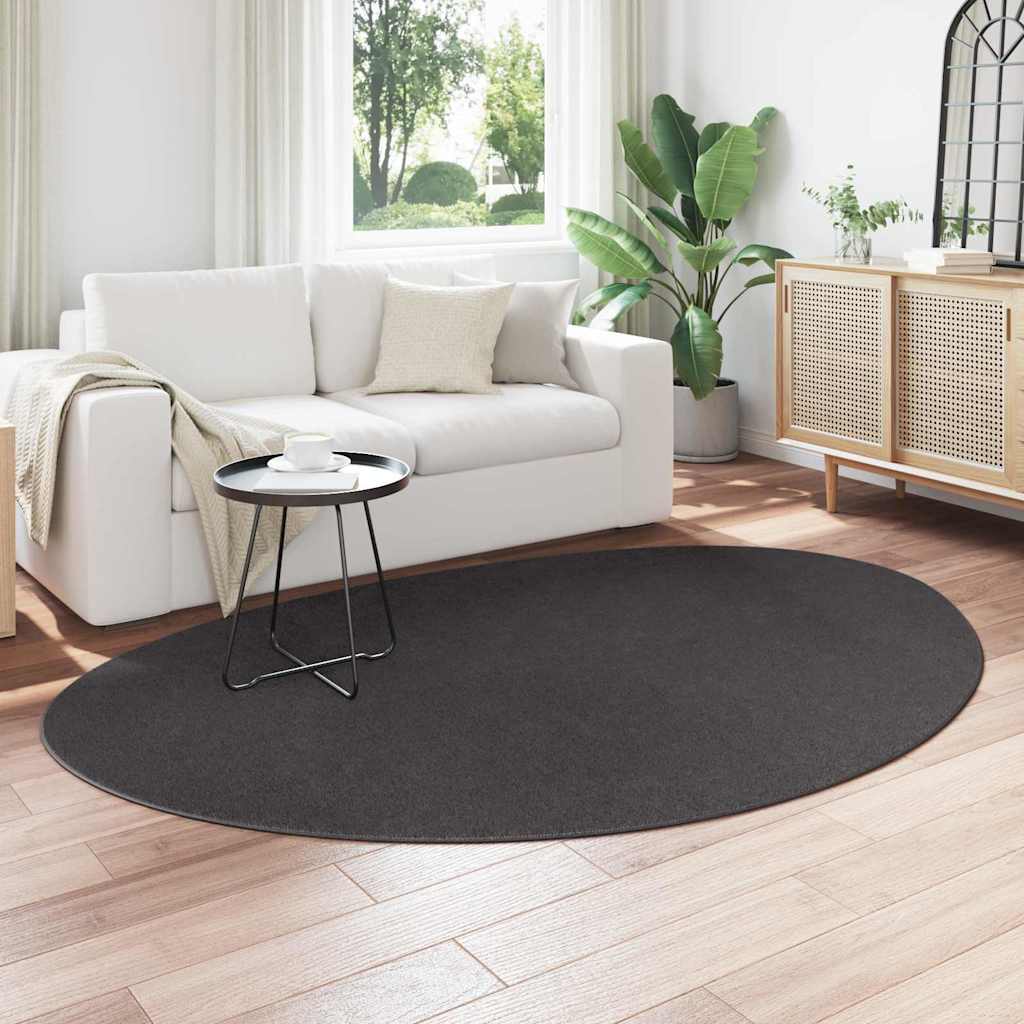 Area Rugs HUARTE Anthracite 160 x 230 cm Polyester