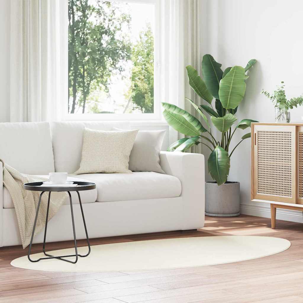 Area Rugs HUARTE Cream 80 x 150 cm Polyester