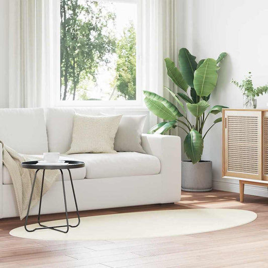 Area Rugs HUARTE Cream 80 x 150 cm Polyester