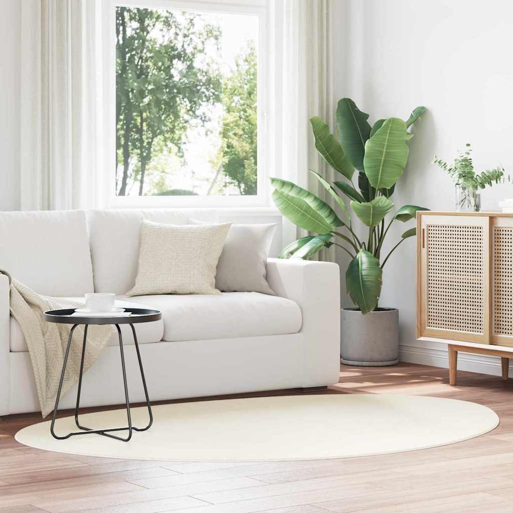 Area Rugs HUARTE Cream 120 x 170 cm Polyester